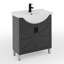 Meuble-lavabo simple autoportant de 30 po avec lavabo épais en céramique Euro, robinet et bonde en laiton-131284362-131284363