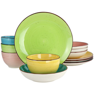 Klemenz Stoneware Dinnerware Set 12 Piece - Service for 4