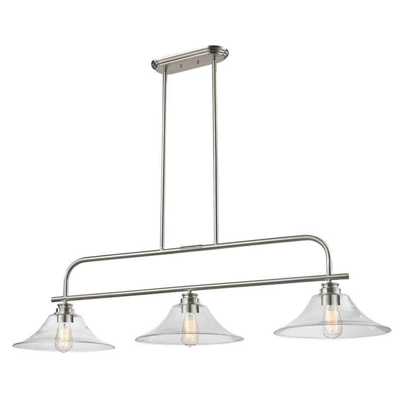 Jantz 3 - Light Kitchen Island Pendant, Brushed Nickel