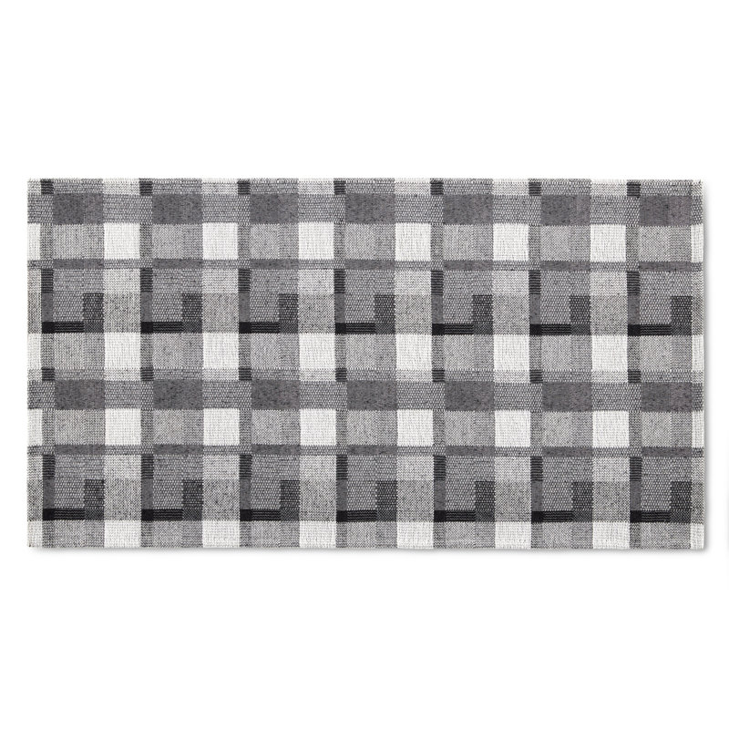 Tapis de cuisine Martha Stewart, Rectangle 1 pi 8 po x 3 pi, Noir / gris / blanc