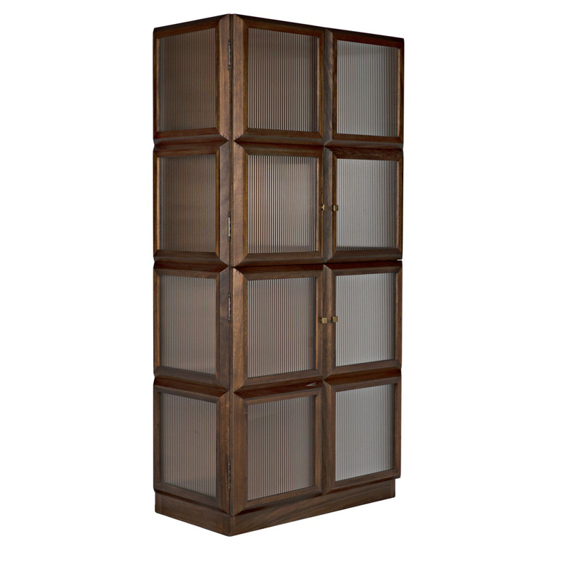 Collins Dining Cabinet, Dark Walnut/Clear