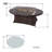 Propane Gas Fire Pit Table, 50,000 Btu Outdoor Rattan Dining Table With Adjustable Heat Settings, Stainless Steel Burner & Crushed Glass, Multi-person Seating Option For Patio Garden