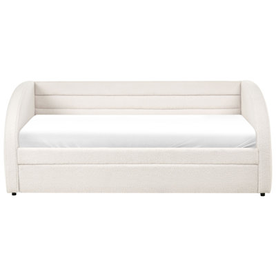 Upholstered Boucle Daybed with Trundle Bed