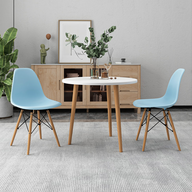 Josclyn Side Chair for Bedroom Kitchen Office, Sky Blue
