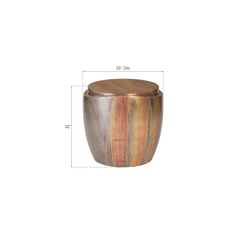 Patina Drum End Table
