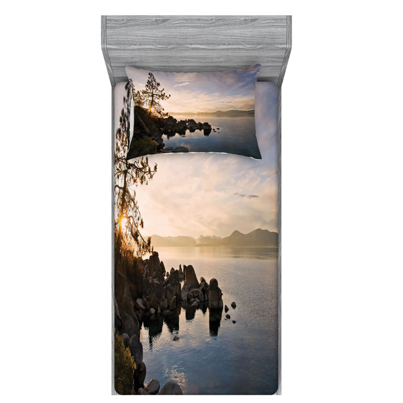 Microfiber Sheet Set, Twin Sheet Set with Fitted Sheet