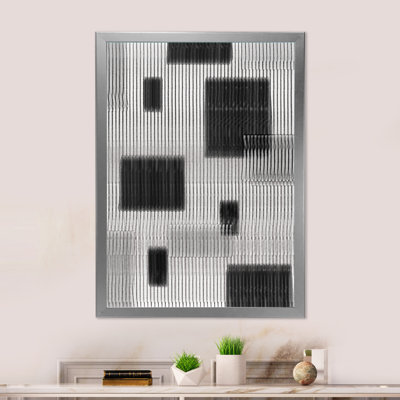 Art abstrait noir et blanc VI - art mural moderne et contemporain sur toile