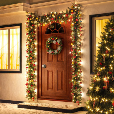 50cm Lighted Faux Garland with Lights