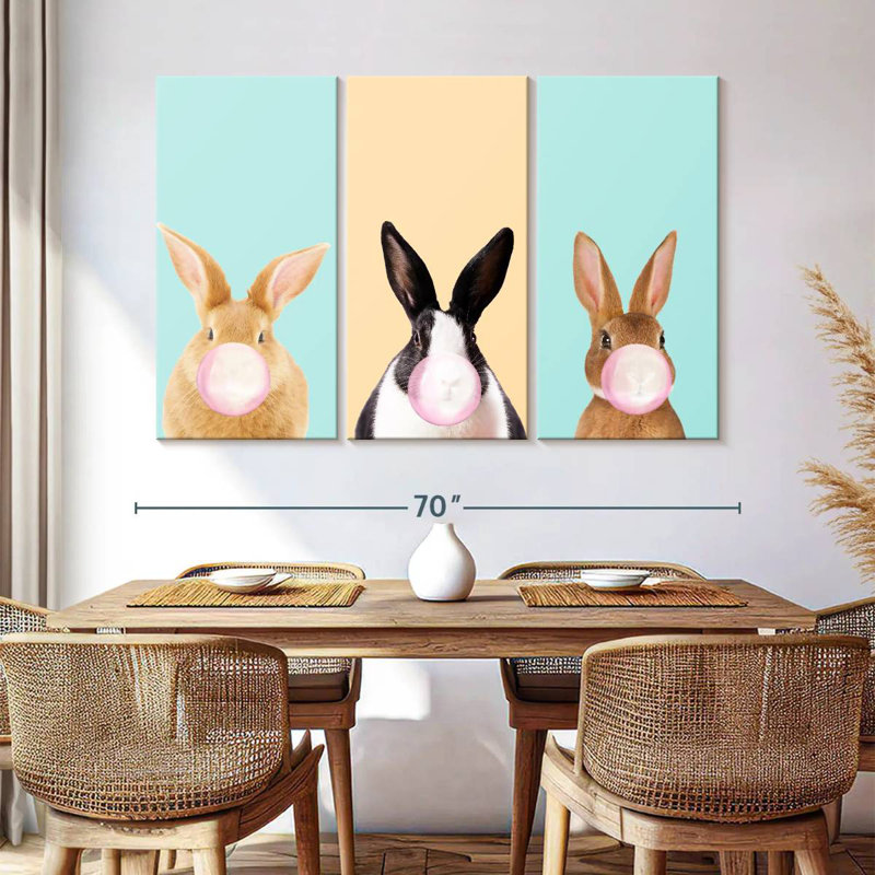 Brampt Funny Bunnies, 32" H x 50" W