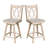 Decosmo Swivel Solid Wood Counter Stool