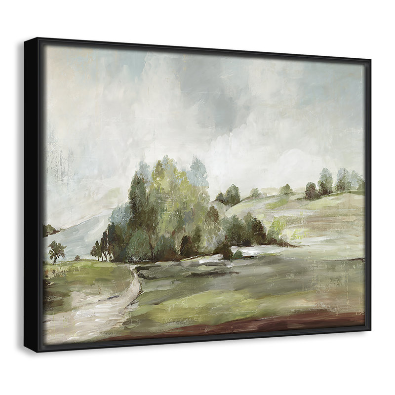 Concorde "Green Country Road" Print, 12.5" H x 15.5" W, Espresso