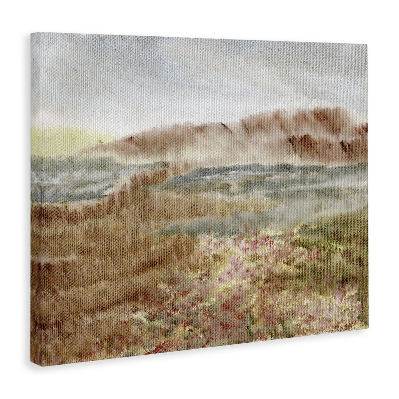 Vaste toile vue du désert terreux, design par Nikita Jariwala, H 24 po x l 30 po