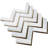 Supreme Tile Natural Bianco 1" x 3" Marble Chevron Mosaic Wall Tile-67857339