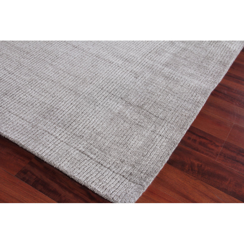 Robin Hand-Loomed Cotton Charcoal Area Rug, Rectangle 10' x 14', Gray