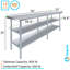 Table de travail en acier inoxydable avec deux tablettes-60901480