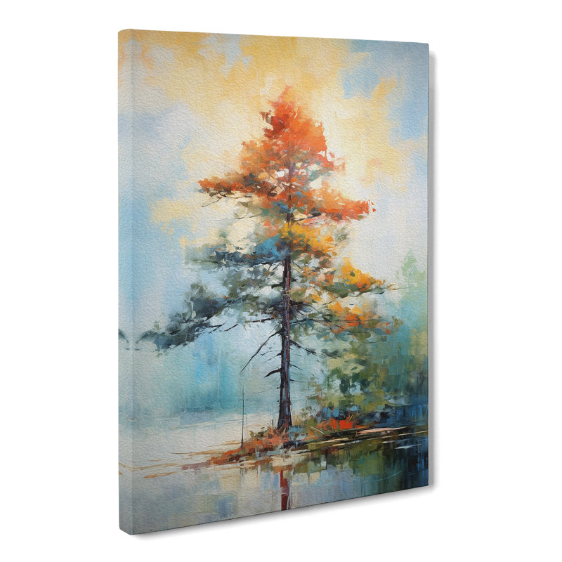 Pine Tree Impressionism - Wrapped Canvas Print, 60cm H x 40cm W x 3cm D
