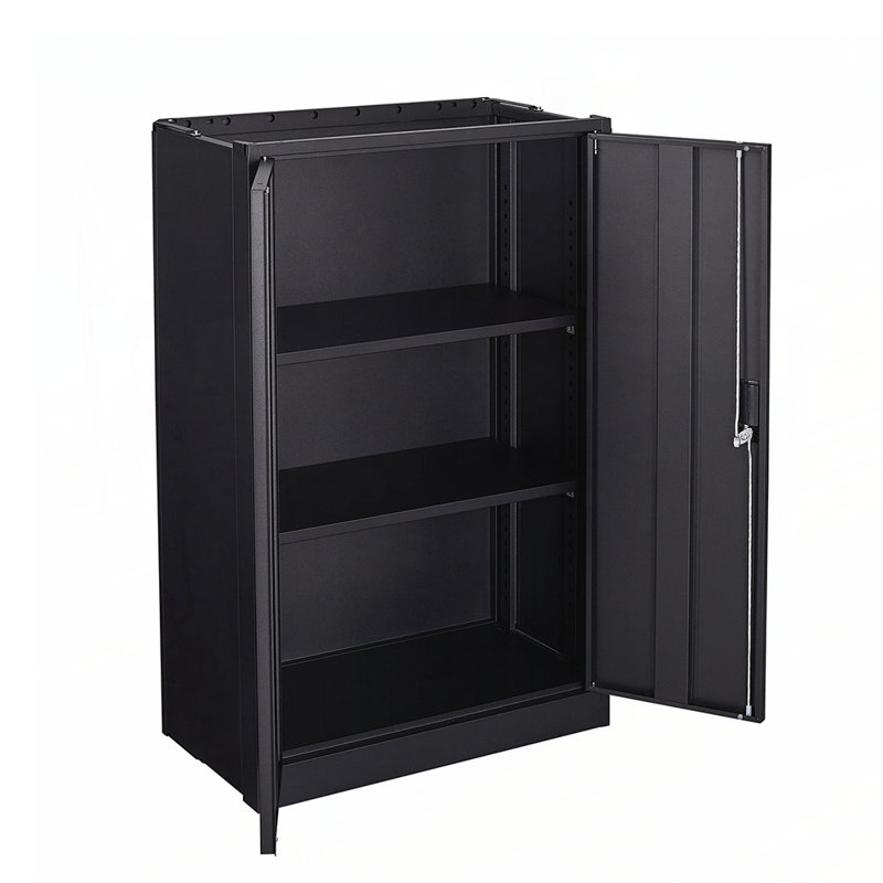 Metal Storage Cabinet with Locking Doors, Adjustable Shelf, and Folding Design for Home, Office, School, and Garage Use