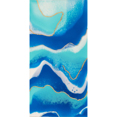 Blue Print 3 Painting by Allison Esley