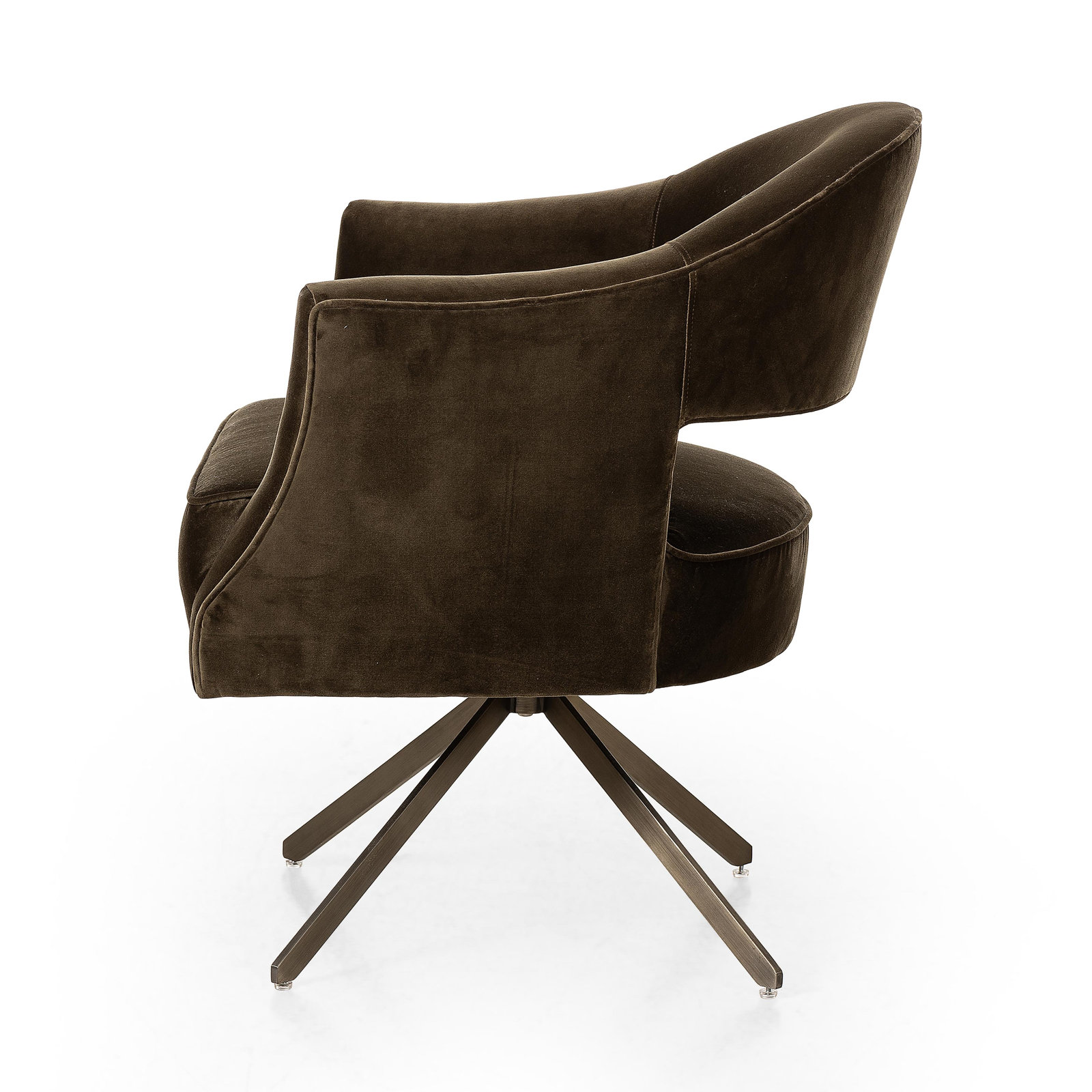Glasgow Office Chair, Surrey Olive/Green, Brushed Gray