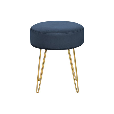 13.81 Inches Long Blue With Gold Metal Legs, Fashionable Look Deep Legs