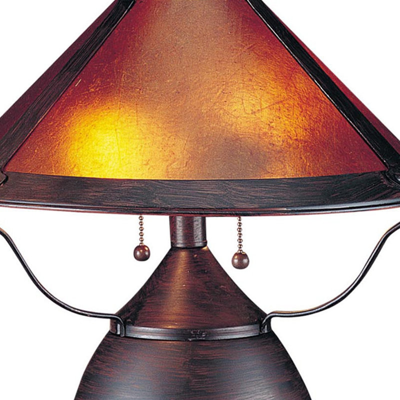 Lampe de table brune 17 po Horne