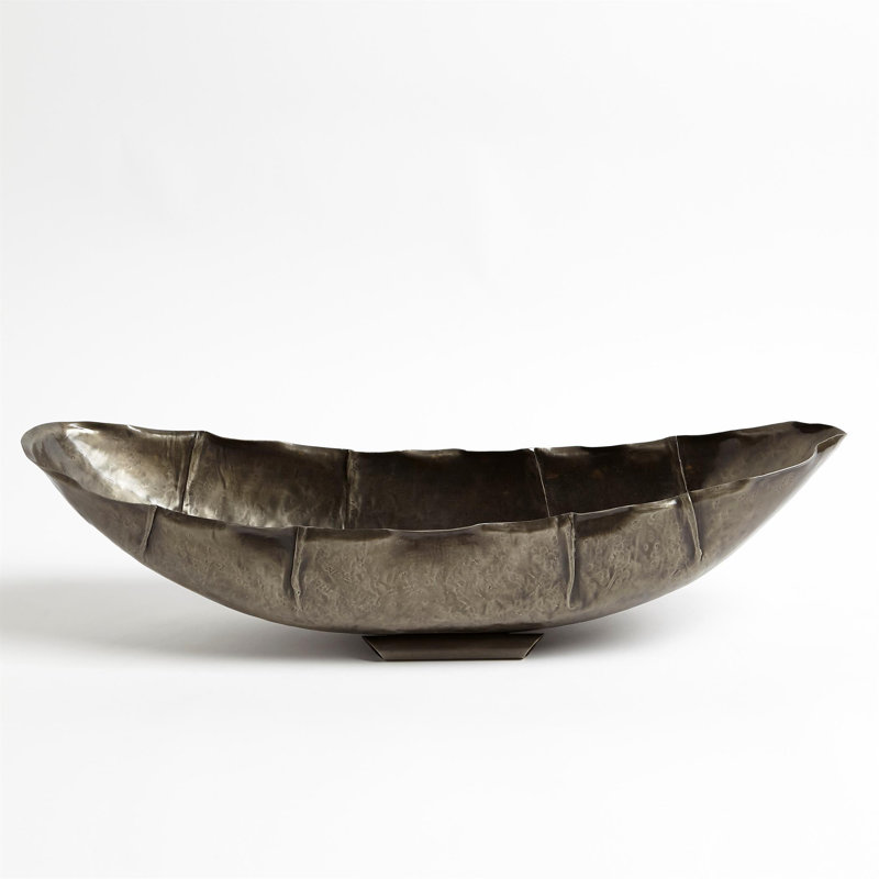Larkin Bowl-Antique Nickel, 7" H x 8" W x 26.62" D