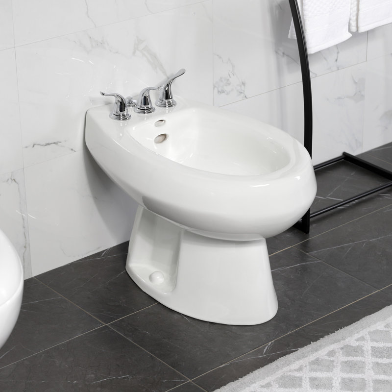 Robinet de bidet espacé à trois poignées Royale, Chrome poli