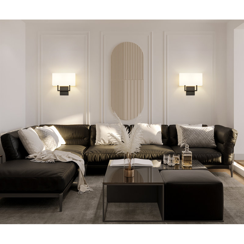 Tato 2 Light Wall Sconce, Matte Black