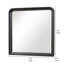 Miroir de commode 42 pouces Osko, bords arrondis, bois de peuplier noir