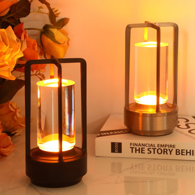 Ensemble de 2 lampes de table à DEL intégrées à piles 6,9 po