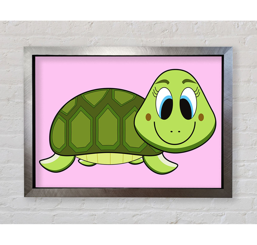 Happy Turtle - Einzelner Bilderrahmen Kunstdrucke