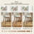 26.4" Swivel Counter Bar Stool With Pocket Spring Cushion & Solid Wood Legs, Upholstered Armless Barstools (Set of 3)-553914504