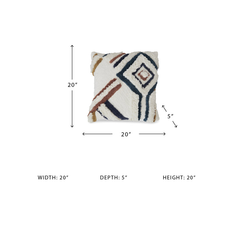 Housse et insert de coussin carré 100% coton Jafiya