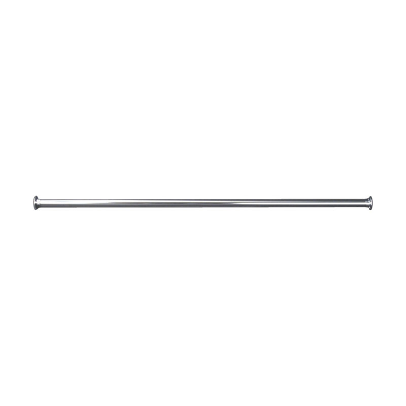 96'' Straight Fixed Shower Curtain Rod, Polished Chrome