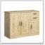 Buffet moderne en bois avec 2 portes et tiroirs, console de salle à manger