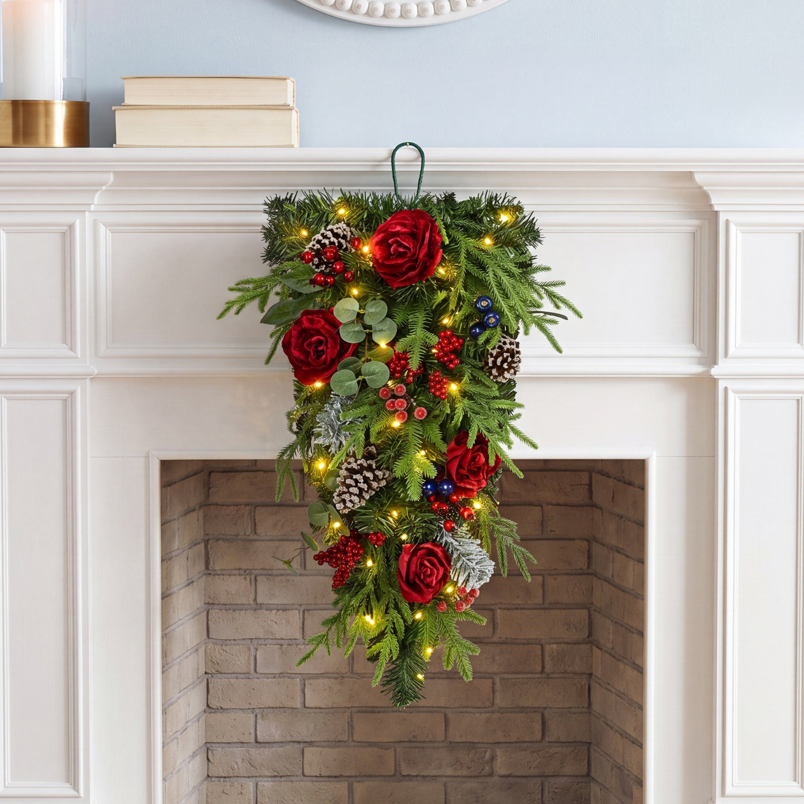 28" Pre-Lit Adorned Swag