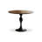 Nut-brown Round Solid Wood Dining Table-Negotiation table-985613914