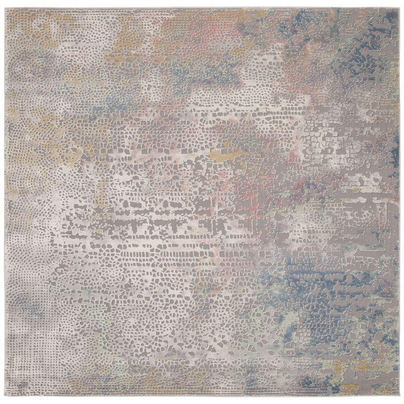 Wendi Performance Abstract Rug, Round 6'7"