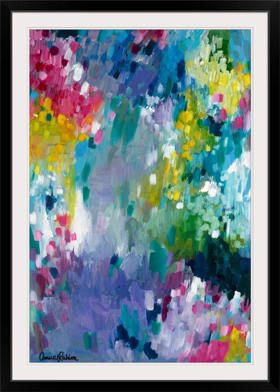 «Dancing in The Rain» par Fultonham, reproduction d'art, H 44 po x l 32 po x P 1 po, Cadre noir