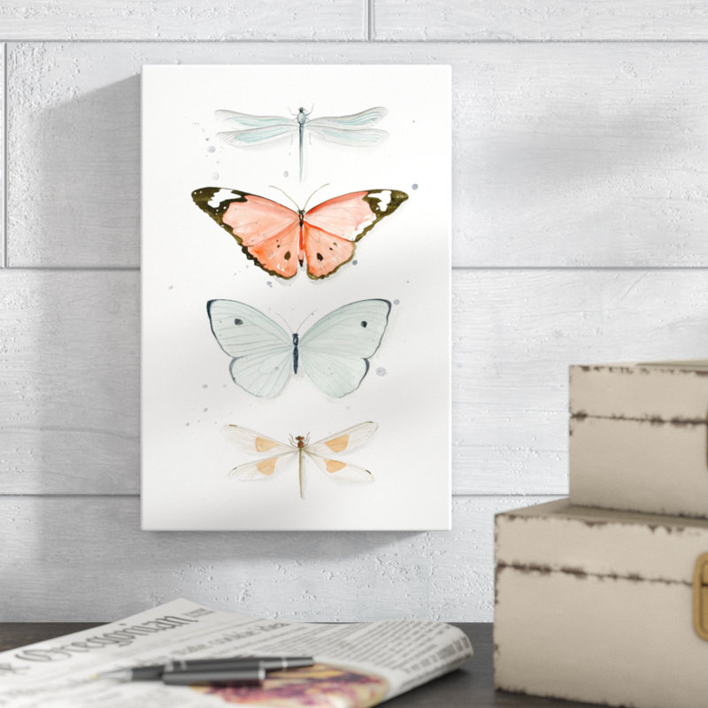 Summer Butterflies I by Jennifer Paxton Parker - Painting Print, Wrapped Canvas, 30cm H x 20cm W
