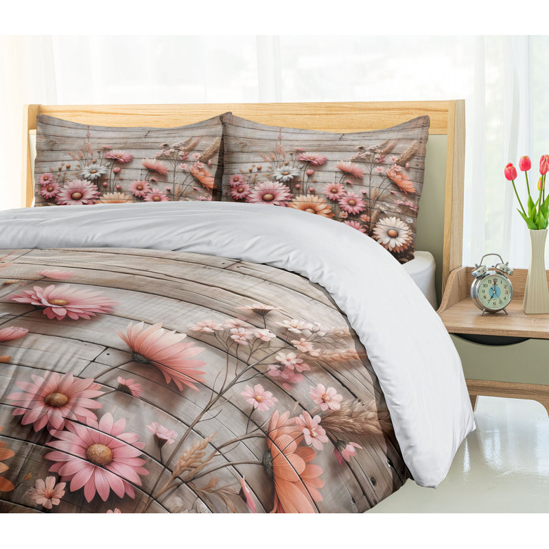Rustic Duvet Cover, King Duvet Cover + 2 Standard Shams