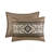 5 Piece Stripe Herringbone Comforter Set with Throw Pillows Brown Full/Queen