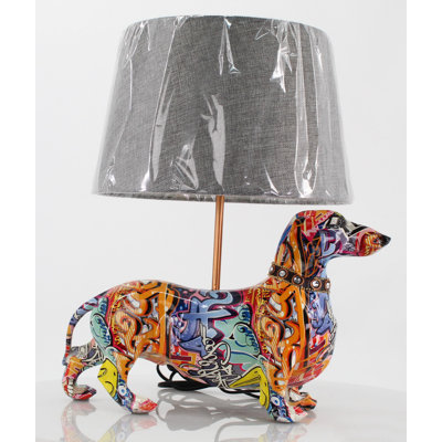 Cardiff 40Cm Multicolour Table Lamp with Outlet