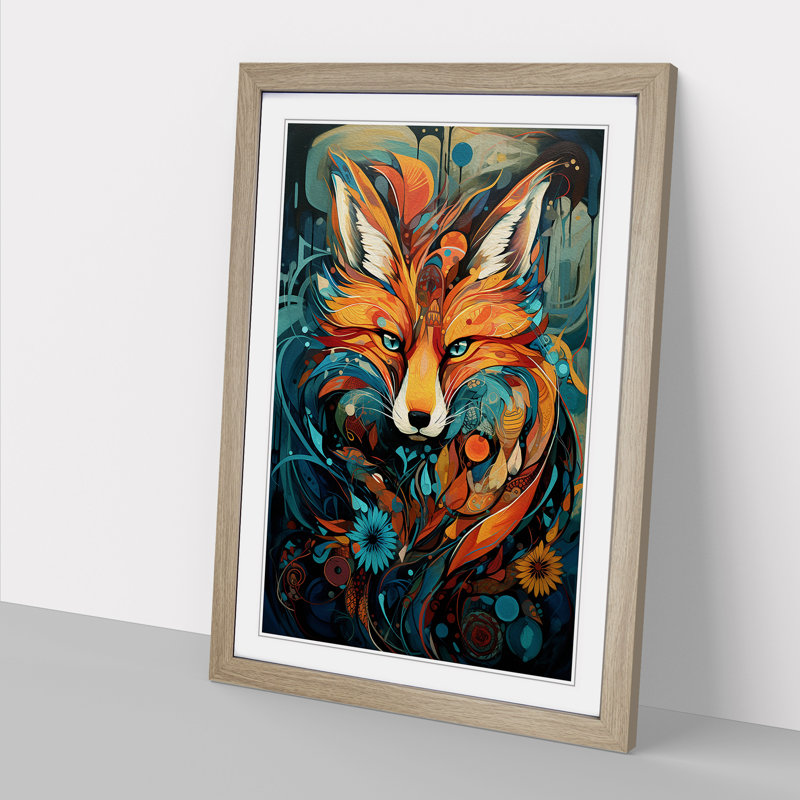 Single Picture Frame Print on Wood, Oak Framed, 64cm H x 46cm W