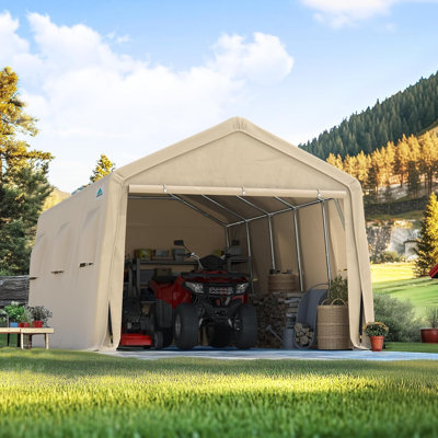 ADVANCE OUTDOOR 13' x 20' x 9' Beige Carport