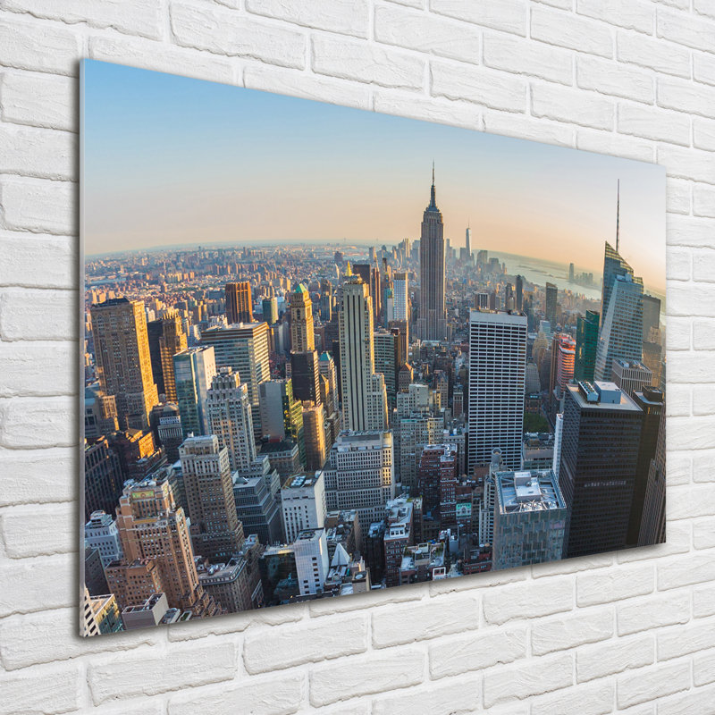 Manhattan New York - No Frame Print on Glass