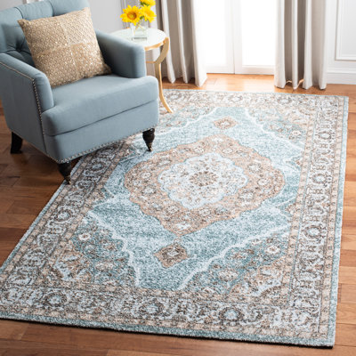 Algona Oriental Handmade Tufted Sage/Green Area Rug