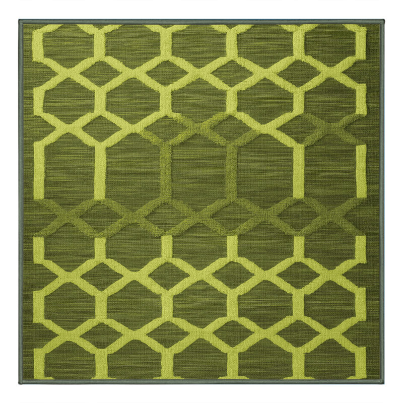 Tapis vert en treillis lavable à la machine, Carré 4 pi