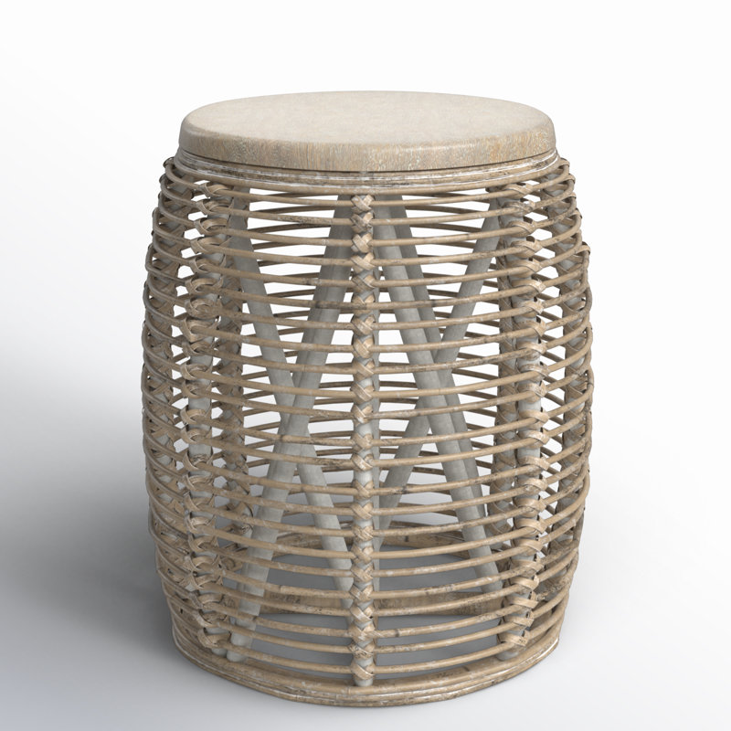 Table de bout Shoshanna, Naturel / blanc gris délavé