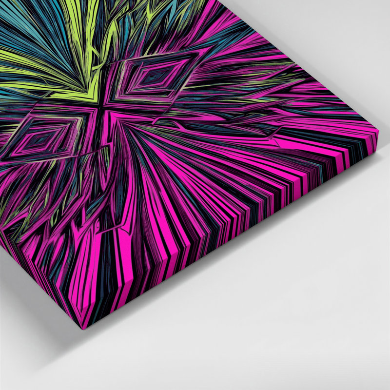 Op Art 30 Purple Canvas Wall Art, 16" H x 20" W